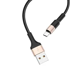 Кабель Hoco X26 Xpress charging data cable for Type-C Black & Gold