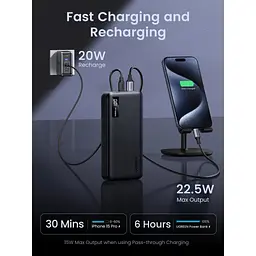 Батарея універсальна Ugreen 20000mAh 20W Two-way Fast Charging (PB312 25683) - мініатюра 9