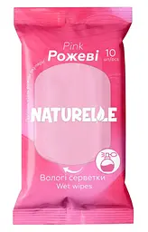 Вологі серветки універсальні Naturelle Pink 10 шт. Серветки рожевого кольору