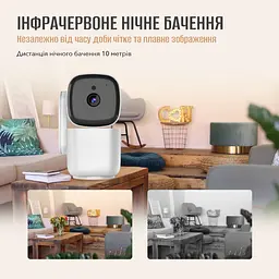 Розумна Wi-Fi IP камера для дому відеоспостереження Noxon Smart Camera 360 охорона для вашого будинку та квартири без сліпих зон із двостороннім зв'язком - мініатюра 5