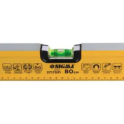 Рівень магнітний 3 капсули 2 рукоятки 80см SIGMA (3717331) - мініатюра 5