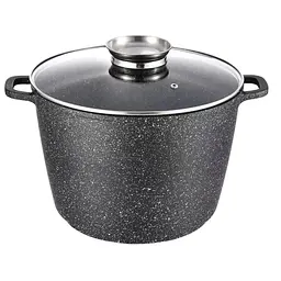 Каструля з кришкою кругла Gusto Marble GT-2404-32/1 32 см 14 л сіра