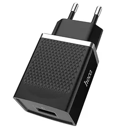 Мережевий зарядний пристрій Hoco 1USB C42A QC 3.0 3A Black - мініатюра 3