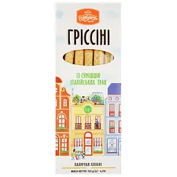 Гріссіні Рум'янець, із сумішшю італійських трав, 125 г (865874)