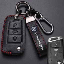 Чохол для автоключів Volkswagen із брелоком-карабіном, оригінал (3 кнопки викидний ключ №2)