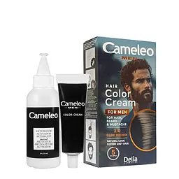 Фарба для бороди, вусів Delia Cameleo Men 3.0 Темно-коричнева, 30 мл
