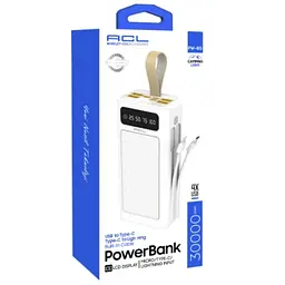Повербанк Powerbank ACL PW85 30000mAh Lighter Type-C + Lighting White - мініатюра 2