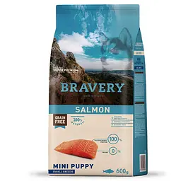 Сухий корм для собак дрібних порід BRAVERY Salmon Mini Adult з лососем 600 г