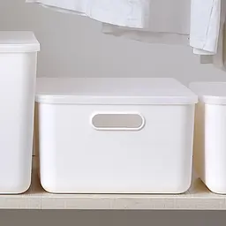 Комплект XL: ящик для зберігання МВМ My Home FH-13 XL 360х257х160 мм та кришка FH-16 білий (FH-13/FH-16 WHITE) - мініатюра 5