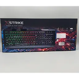 Повнорозмірна мембранна клавіатура провідна із виступом XSTRIKE X-1022 RGB USB із трьохмовною розкладкою UA/EN/RU та РГБ підсвічуванням та ніжками USB-A 105 клавіш Чорний - мініатюра 9