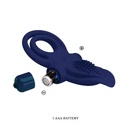 Віброкільце Pretty Love Vibrant Penis Ring 11.3 см синій - мініатюра 2