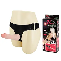 Страпон Ultra Passionate Harness тілесний 16 см