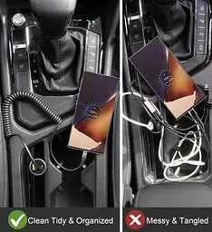 Кабель USB C до C 3 фута 2 пачки Спіральний USB C Зарядний кабель для автомобіля типу C Кабель швидкого заряджання для iPhone 17/1 - мініатюра 4