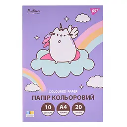 Папір кольоровий односторонній "Pusheen" YES 955465 20 арк. Різнокольоровий
