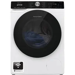 Пральна машина Gorenje фронтальна 10 кг 1400 A+++ 60 см дисплей інвертор пара Wi-Fi підсвітка барабану білий