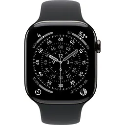 Смарт-годинник Apple Watch Series 11 GPS + Cellular 46mm Slate Titanium Case with Black Sport Band M/L (MFD24) [151116] - мініатюра 2