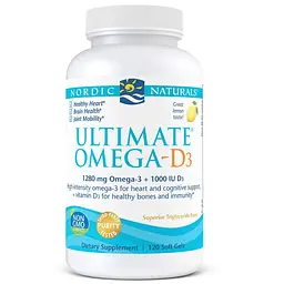 Жирні кислоти Nordic Naturals Ultimate Omega-D3 120 капсул - мініатюра 2