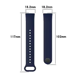 Силіконовий ремінець Primo для фітнес браслета Xiaomi Redmi Smart Band Pro (M2101B1/BHR5501GL) Dark Blue - мініатюра 4
