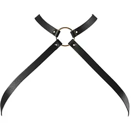 Портупея з екошкіри Bijoux Indiscrets MAZE - Cross Chest Harness Black