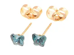 Сережки Xuping пусети позолота 18K "Сині кришталеві метелики" 281887