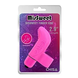 Вібратор Chisa MisSweet Finger Vibe на палець із загнутим кінчиком, 7.4х2.2 см рожевий - мініатюра 2