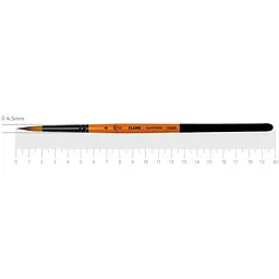 Пензель синтетика кругла FLAME 1368R №8 коротка ручка Rosa