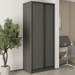 Шафа-купе дводверна MebelStar Стандарт BG 2ДСП 100x60x240 см Антрацит (MBS-10039)