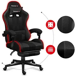 Крісло Huzaro Force 4.7 Black RGB тканина - мініатюра 5