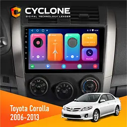 Штатна магнітола Toyota Corolla 2006-2013 Cyclone C9-001 2x32 CPL Cyclone (НФ-00002901)