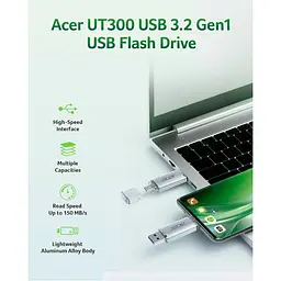 Флеш-накопичувач Acer USB Flash UT300 16GB Dual Drive USB-C USB-A (UT300-16GB) - мініатюра 4
