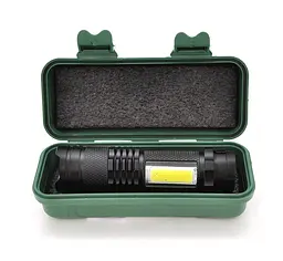 Ліхтарик ручний Bailong BL525 Led-CREE Q5+COB, 3 режими, Zoom, алюміній, акумулятор, 100х24х24 - мініатюра 4