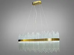 Сучасна кришталева LED люстра для залу спальні вітальні Diasha 8839-800x350