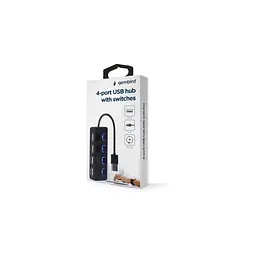 Концентратор Gembird USB 2.0 4 ports switch black (UHB-U2P4-05) - мініатюра 5