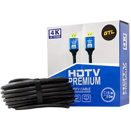 Кабель HDMI (M) - HDMI (M), 10 м, Black, GTL, V2.0 (GTLHMHM10V20BK)