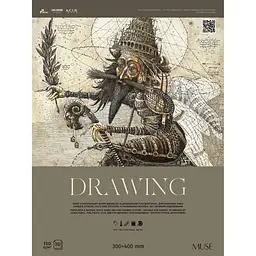 Блок Muse Drawing на склейці 30x40 см 30 аркушів в асортименті (PB-GB-030-082)