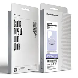 Противоударный чехол-панель для Samsung Galaxy S25 Ultra 5G, Unit Stand2, фиолетовый, силикон + поликарбонат, защита всего корпуса, с подставкой, поддержка магнитных держателей и беспроводной зарядки (MagSafe), ArmorStandart (ARM89564) - мініатюра 6