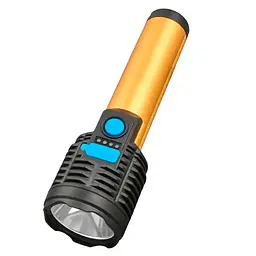 Ручний LED ліхтар 5W акумуляторний ліхтарик з боковим COB світильником USB заряджання COBA CB-C50 - мініатюра 3