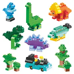 Дитячий конструктор Dino park ТехноК 2222TXK 190 деталей - мініатюра 2
