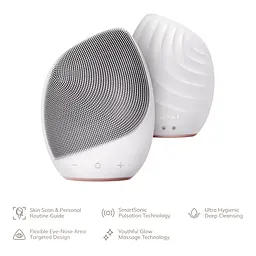 Електронна звукова щітка для обличчя GESKE Sonic Facial Brush 5 в 1 пудрова - мініатюра 2
