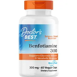 Бенфотіамін Doctor's Best Benfotiamine 300 мг 60 капсул (DRB-00270)