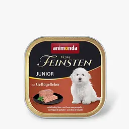 Вологий корм для цуценят Animonda Vom Feinsten Junior with Poultry liver із печінкою птахів 150 г (арт.AM-82657)