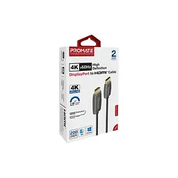 Кабель мультимедійний DisplayPort to HDMI prolink-dp200.black Promate (prolink-dp200.black) - мініатюра 2