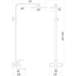 Душова система Globus Lux SICILIA VAN-SBQ-SH-04-BB - мініатюра 6