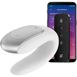 Смарт-вібратор для пар Satisfyer Double Fun Partner Vibrator White (SO5057) [95909]