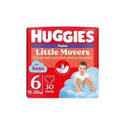 Підгузки Huggies Little Movers/Pants 6 (15-25 кг) Jumbo для хлопчиків 30 шт. (5029053564302)