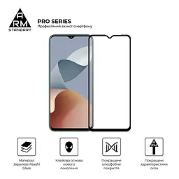 Захисне скло на ZTE Blade A73 4G з олеофобним покриттям, Pro, повне проклеювання, антистатичний і пиловідштовхуючий шар, 9H, самоклеючеся, 2.5D, на весь екран, антистатичний клей, ArmorStandart (ARM70682) - мініатюра 2
