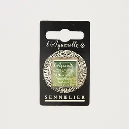 Акварельна фарба Sennelier, полукювета, S1, Соковитий зелений (Sap Green)