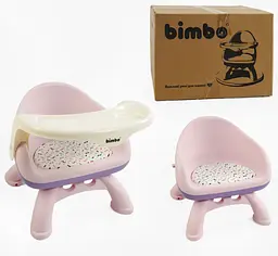 Пластиковий дитячий стілець BM-93497 "Bimbo", розмір зі столиком: 45х37х38 см, м’яка сидушка, бузковий - мініатюра 3