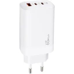 Зарядное устройство для XoKo 2xUSB-C PD65W + 1xUSB QC3.0 GaN white (XK-QC-630) - миниатюра 4