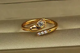 Кільце Xuping Jewelry розсувне ніжка р 16 золотисте